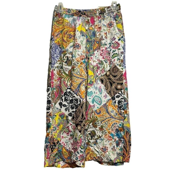 Tolani Collection Womens Pants Multicolor Medium Straight Leg Paisley Palazzo - Picture 1 of 16